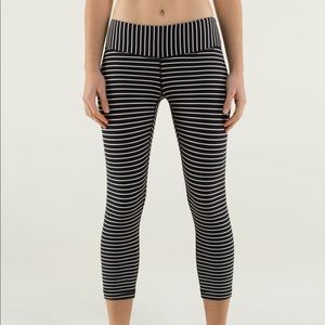 Lululemon Wunder Under Crop - parallel stripe